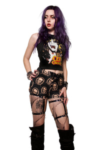 Skulls Lace Up Shorts