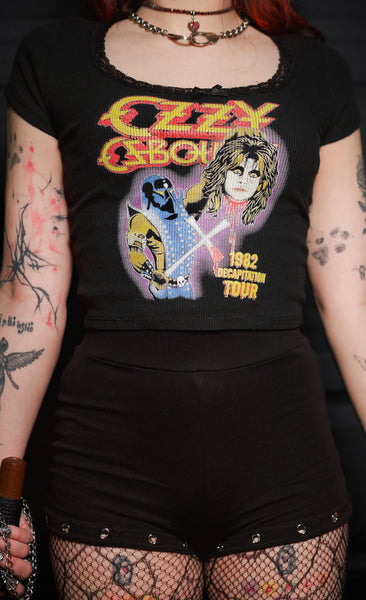 Ozzy Scoop Neck Lace Tee  (Limited edition)