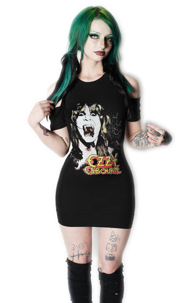Ozzy Osbourne Shoulder-Cut Dress