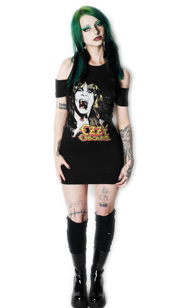Ozzy Osbourne Shoulder-Cut Dress
