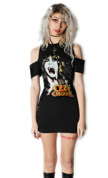 Ozzy Osbourne Shoulder-Cut Dress
