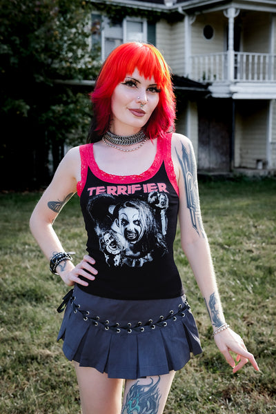 Little Pale Girl Lace Ribbed Tank