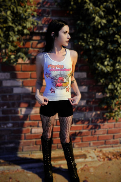 Party Monster Ribbed Tank Top