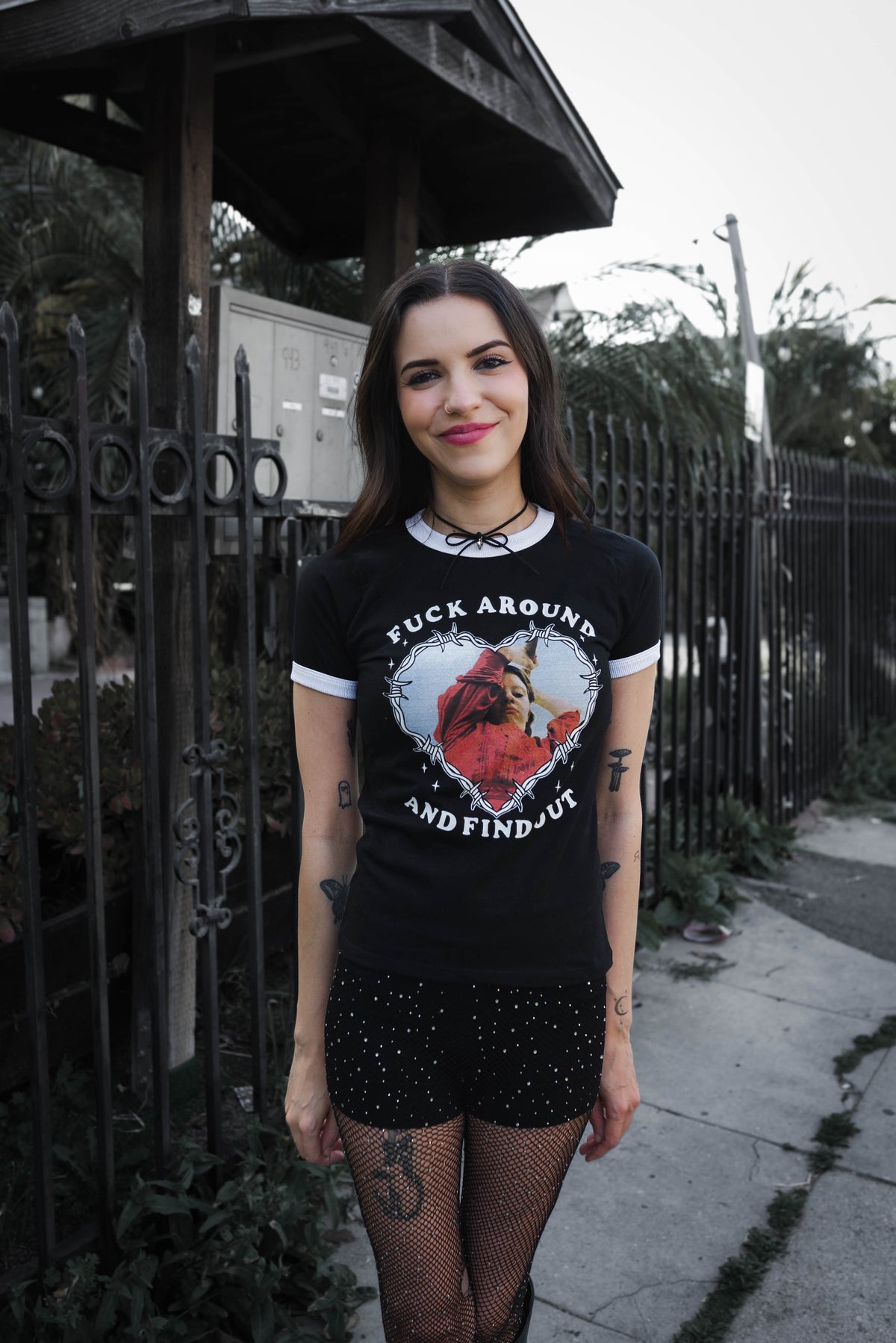 Pearl (F around) Ringer Tee