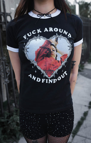 Pearl (F around) Ringer Tee