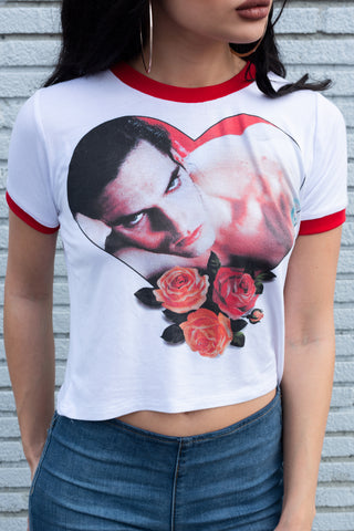 Peter (Roses) Ringer Tee