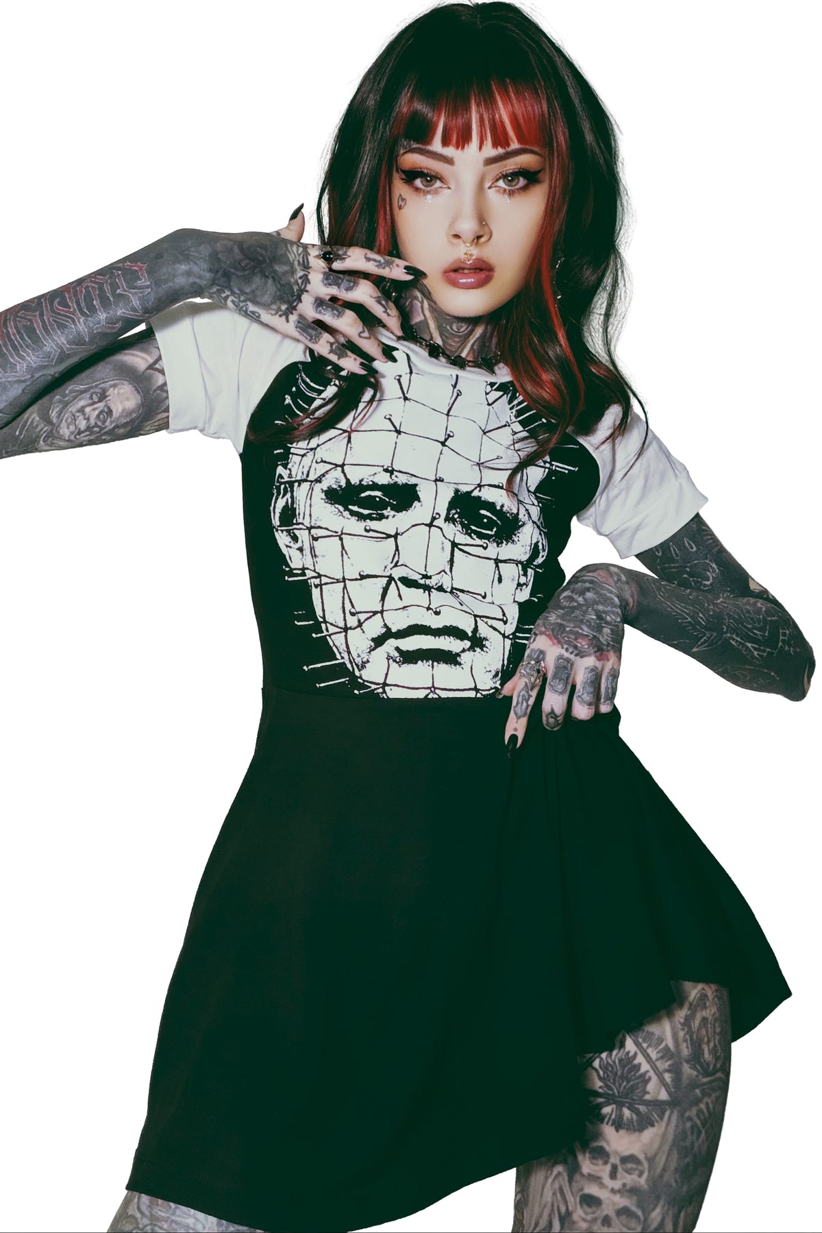 Pinhead (Face) Baby Doll Dress