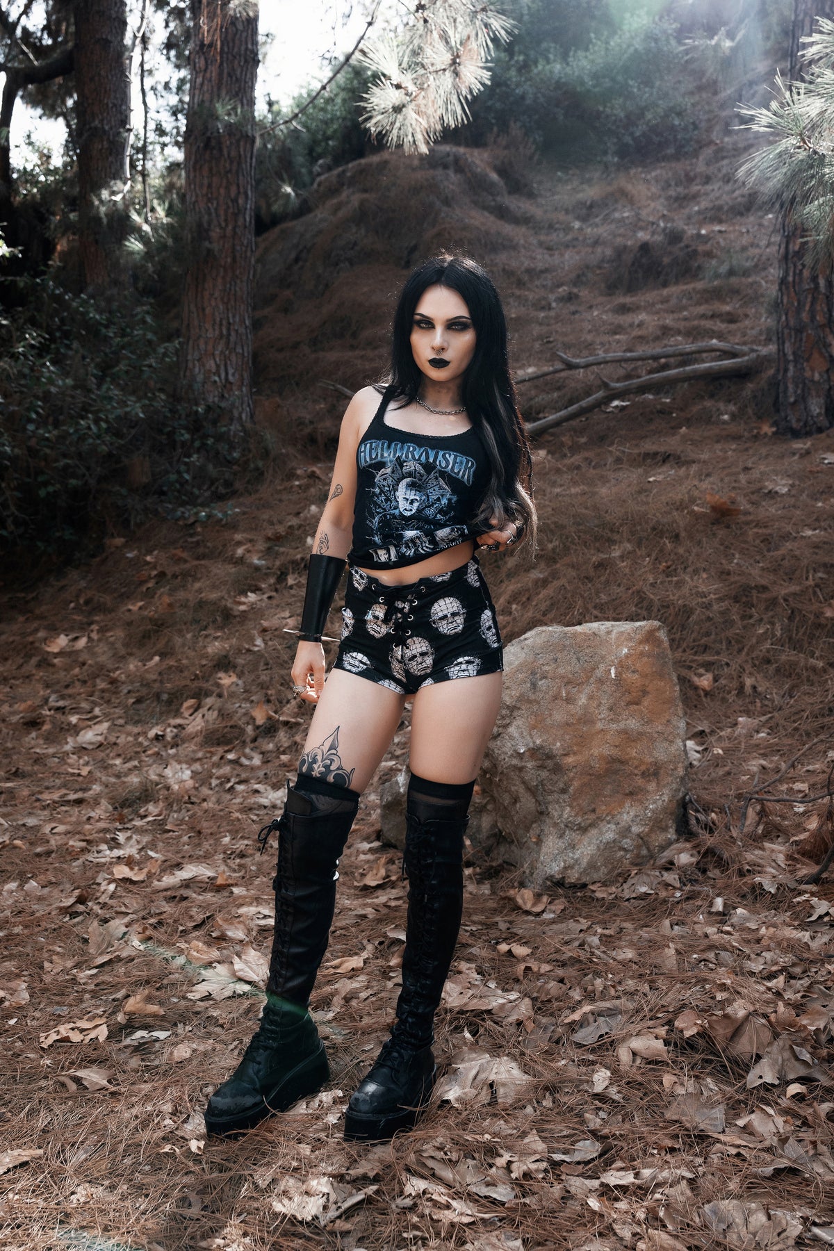 Tear Your Soul Ribbed Lace Tank