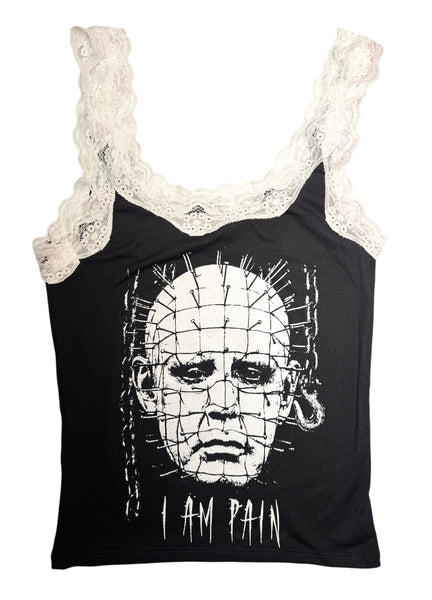 I am Pain Lace Ribbed Tank (Limited edition)