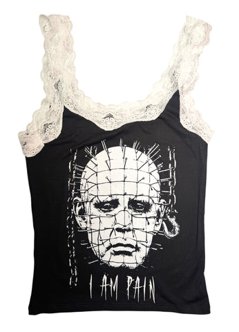 I am Pain Lace Ribbed Tank (Limited edition)