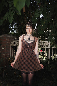 Sweetheart Plaid Mini Dress