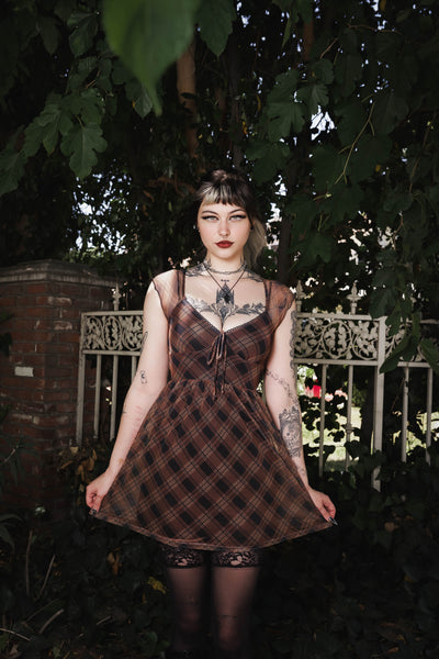 Sweetheart Plaid Mini Dress