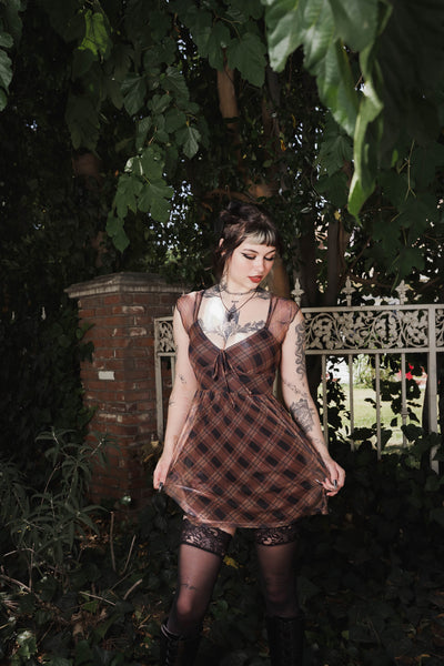 Sweetheart Plaid Mini Dress