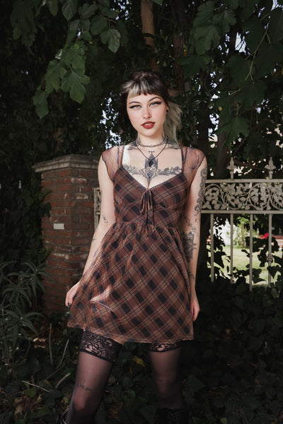 Sweetheart Plaid Mini Dress