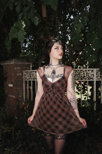 Sweetheart Plaid Mini Dress