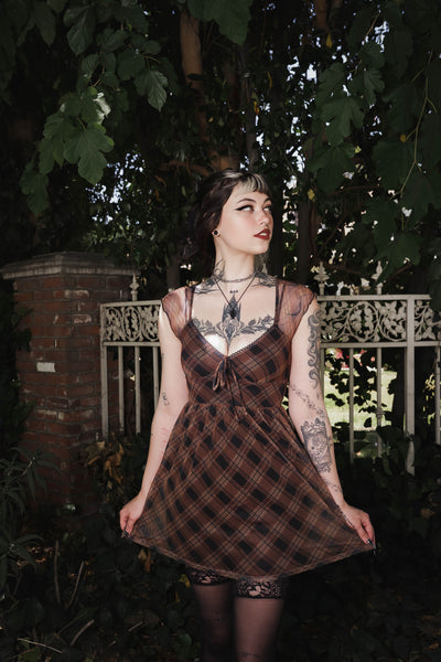 Sweetheart Plaid Mini Dress