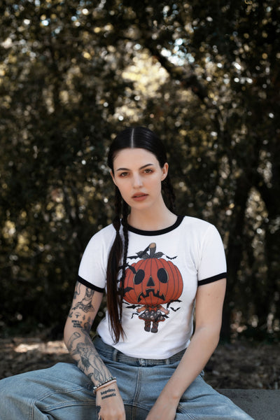 Pumpkin Babe Ringer Tee