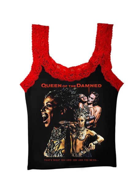 Queen of the Damned Lace Ribbed Tank