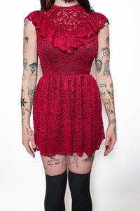 The Scarlet Mourning Lace Dress (Red)