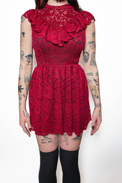 The Scarlet Mourning Lace Dress