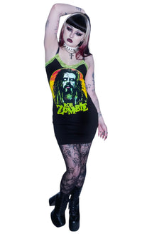 Rob Zombie Green Lace Strap Dress