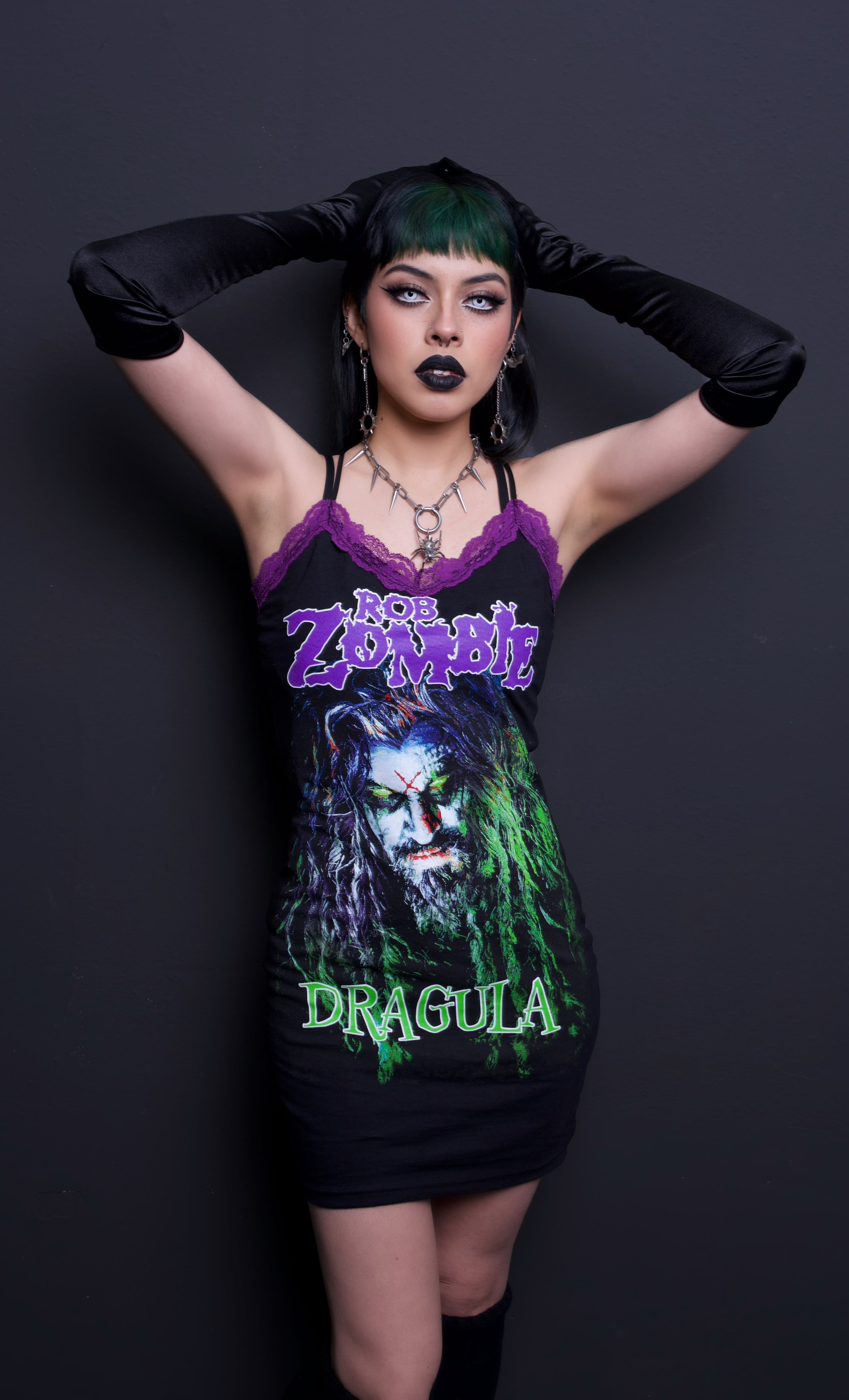 Rob Zombie Purple Lace Strap Dress