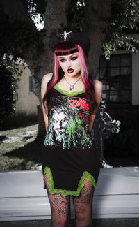 Rob Zombie Slit Lace Dress