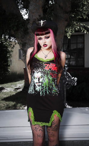 Rob Zombie Slit Lace Dress