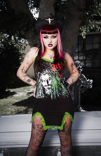 Rob Zombie Slit Lace Dress