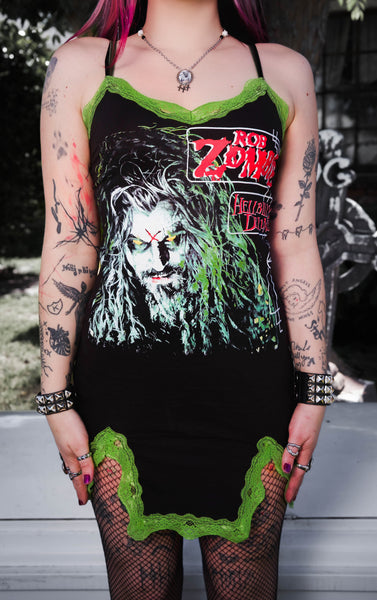 Rob Zombie Slit Lace Dress