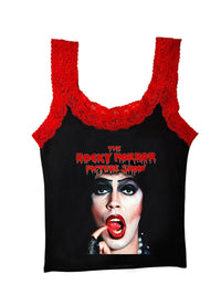 Rocky Horror Red Lace Ribbed Tank