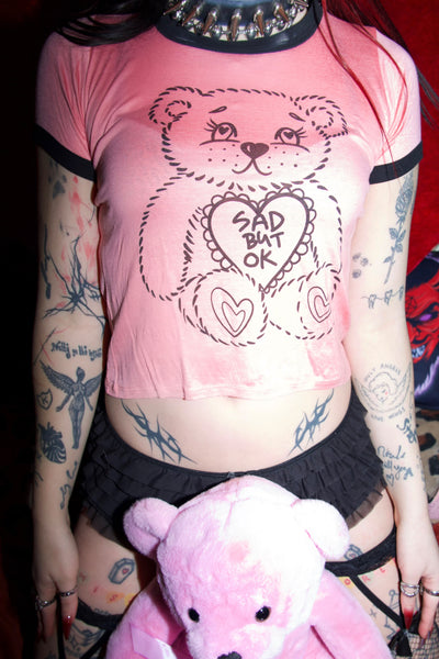 Sad Teddy Ringer Tee