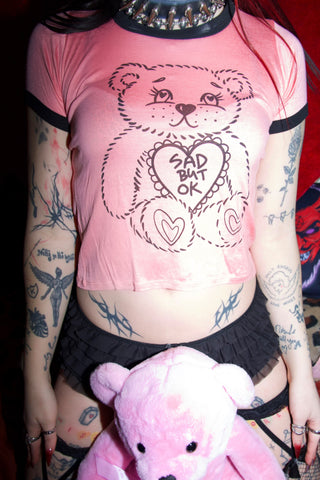 Sad Teddy Ringer Tee