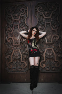 Saw Lace Strap Dress