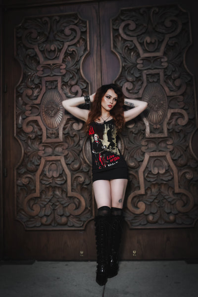 Saw Lace Strap Dress