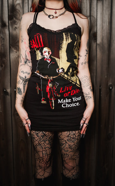 Saw Lace Strap Dress