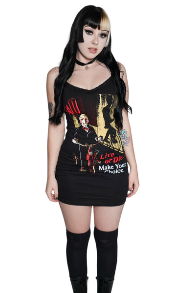 Saw Lace Strap Dress