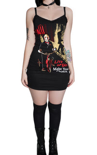 Saw Lace Strap Dress