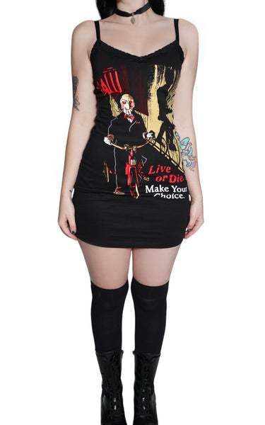 Saw Lace Strap Dress