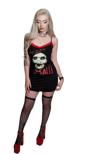 Saw Red Lace Strap Dress