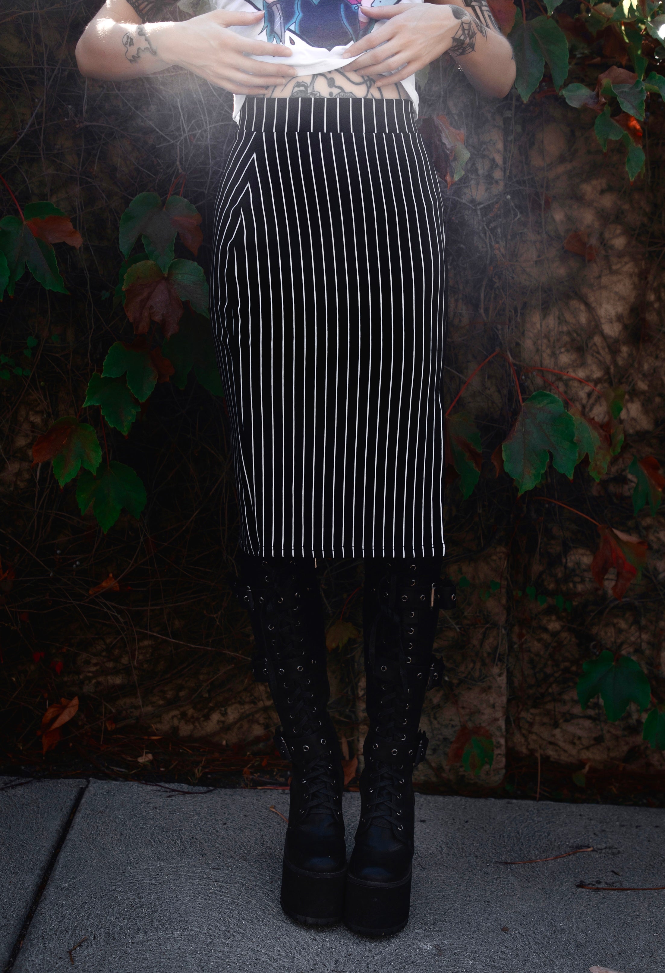 Long Striped Skirt