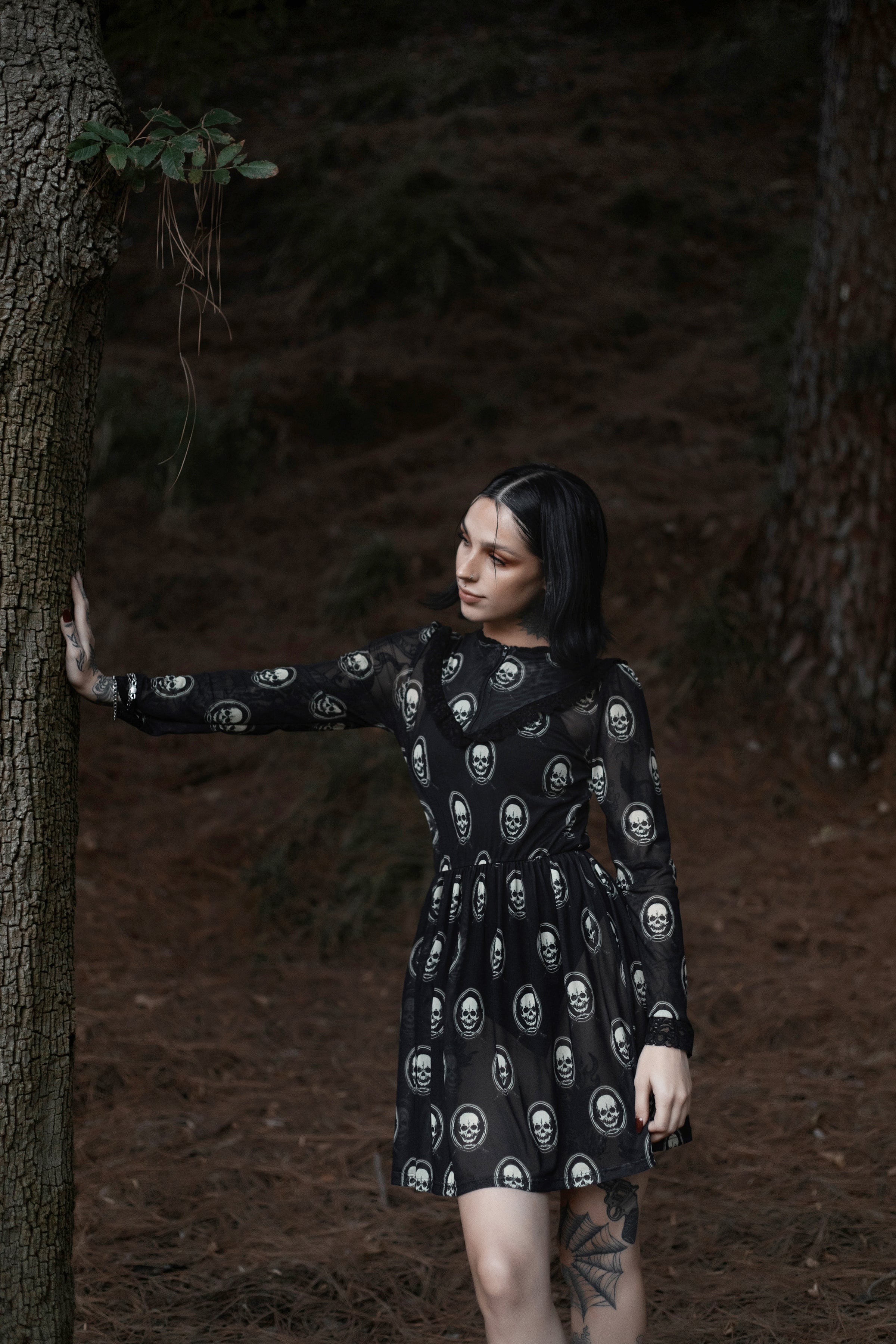 Skull Print Victorian Lace Dress Vera s Eyecandy