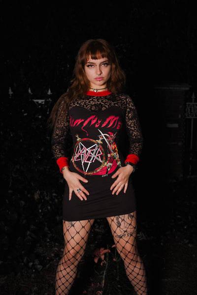 Slayer Long Sleeve Lace Dress