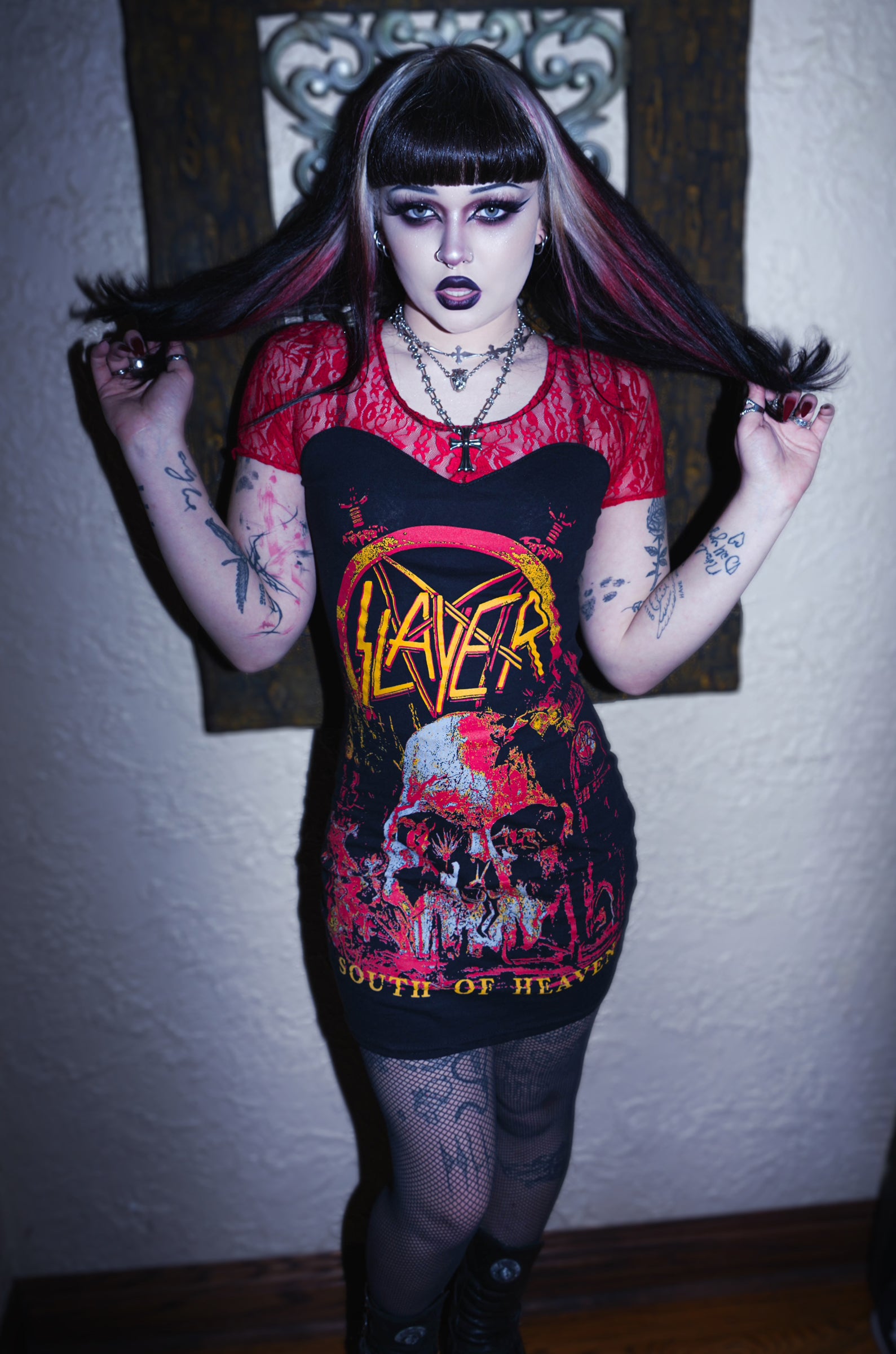 Slayer Red Lace Dress Slayer Red Lace Dress