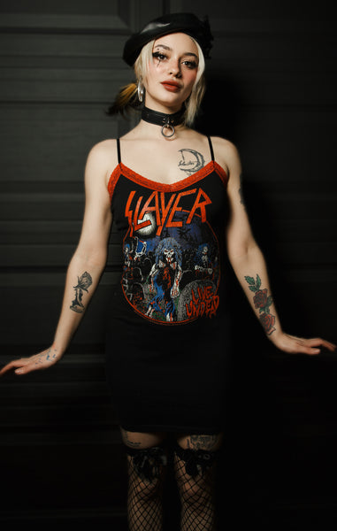 Slayer Red Lace Strap Dress