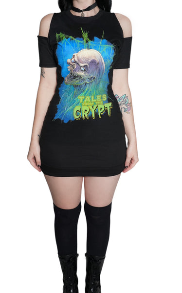 Tales from the Crypt Shoulder-Cut Dress