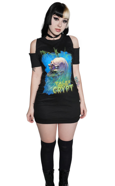Tales from the Crypt Shoulder-Cut Dress