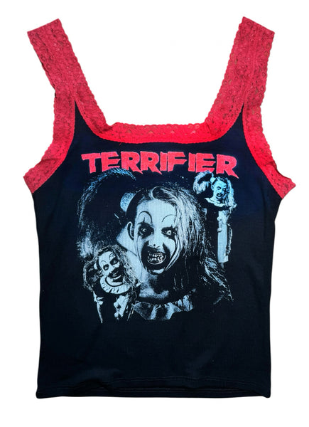 Little Pale Girl Lace Ribbed Tank