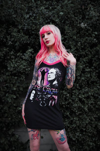 The Crow Pink Lace Strap Dress
