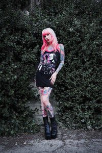 The Crow Pink Lace Strap Dress